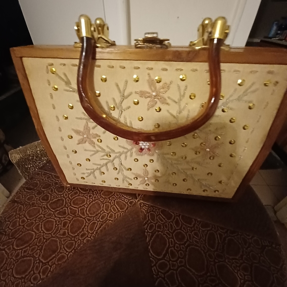 unbranded Bags Vintage Wood Purse Poshmark